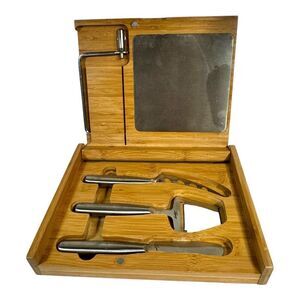 Legacy Picnic time cheese cutting board 3 stainless steel tools Oracle Bamboo
